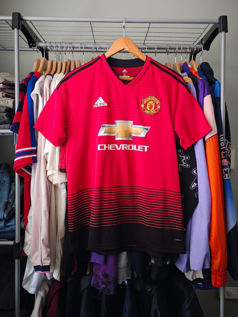 Adidas Manchester United Chevrolet Soccer 2018 2019 Home Jersey Size Medium